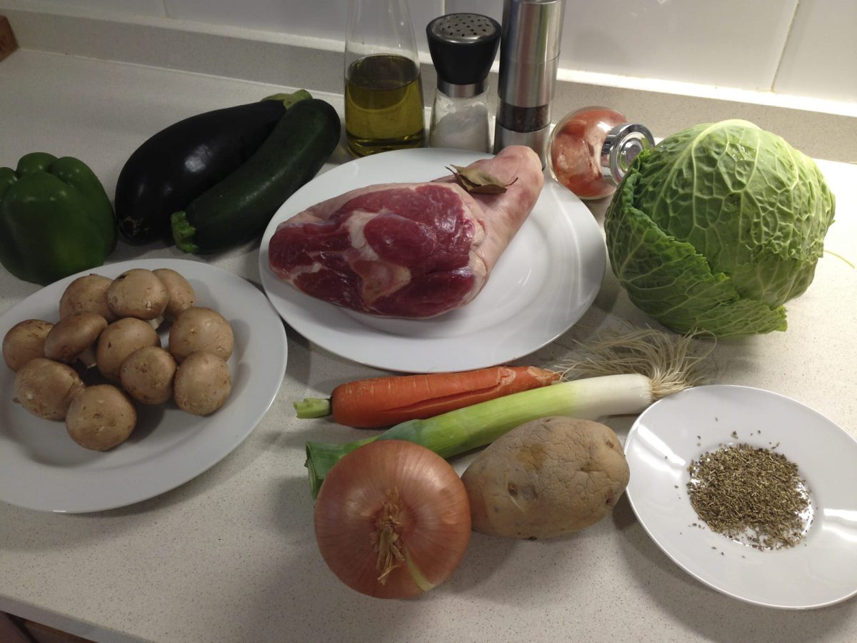 codillo al horno con verduras paso 1
