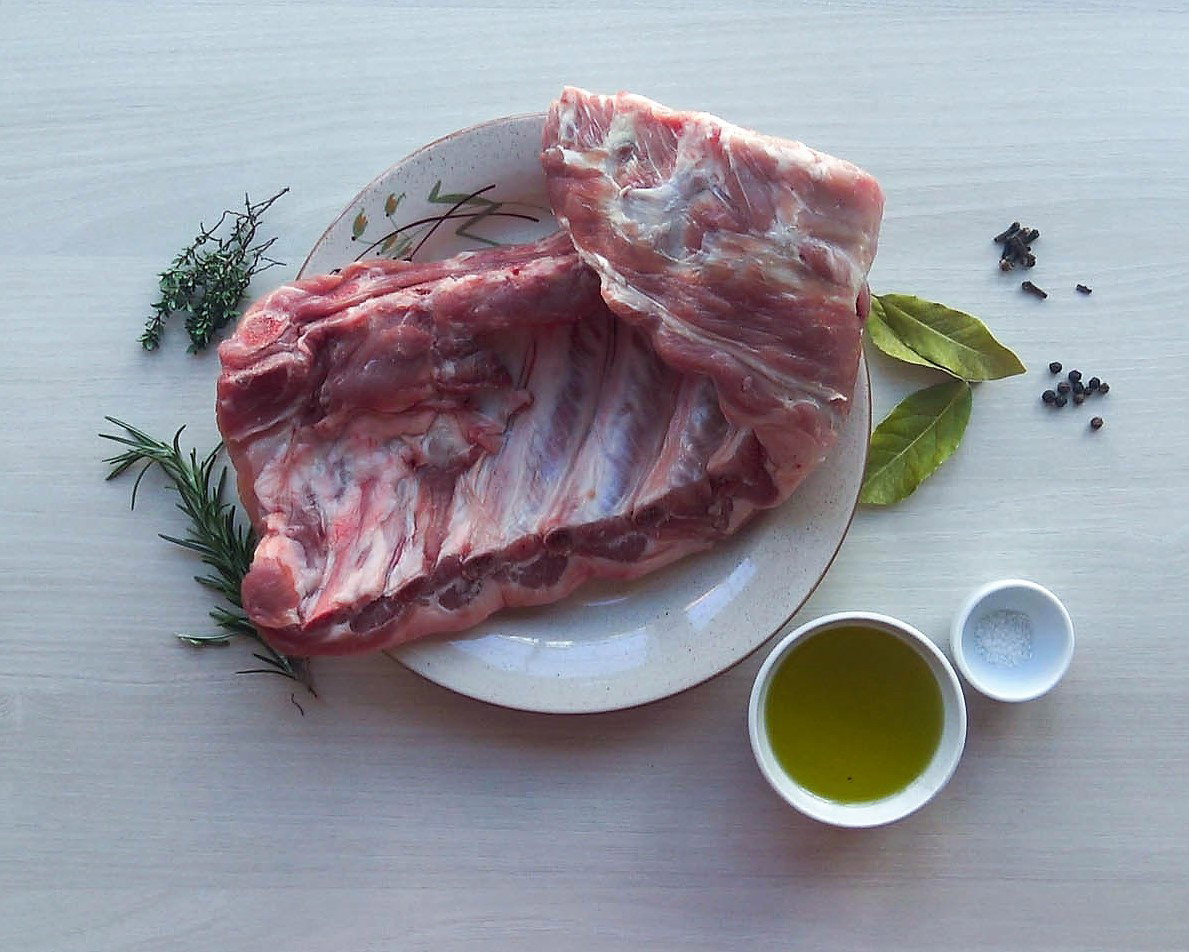 costillas asadas paso 1