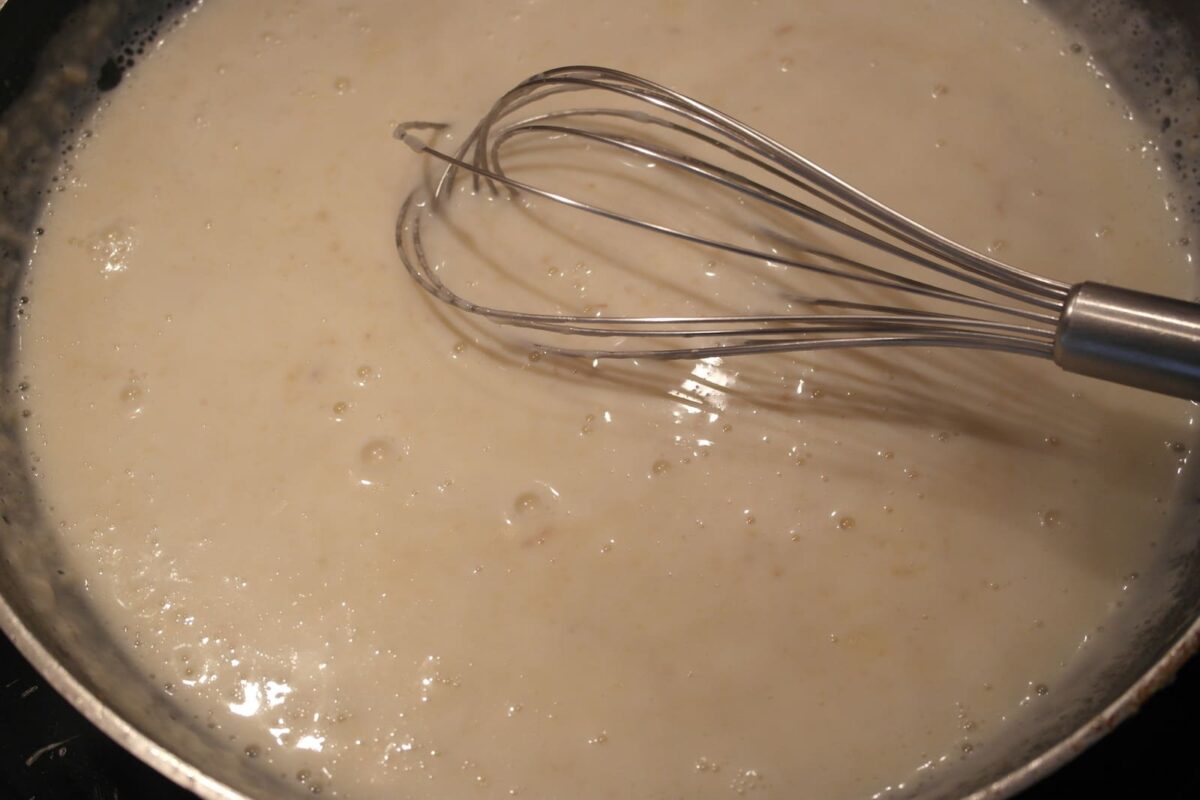 lasaña de bacalao y langostinos paso 15