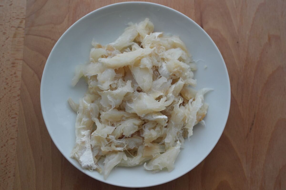 lasaña de bacalao y langostinos paso 2