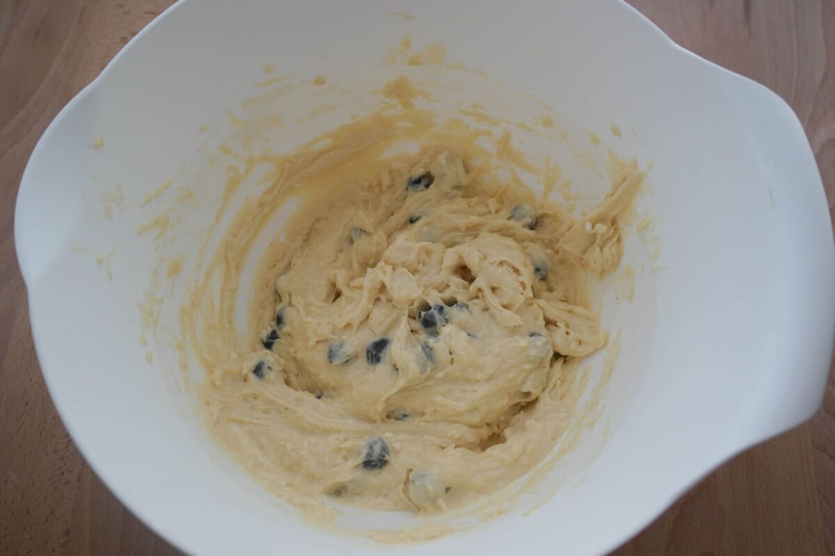 muffins de arndanos y queso paso 9