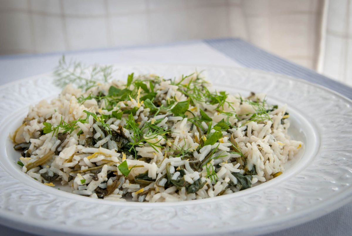 spanakorizo arroz con espinacas receta griega paso 9