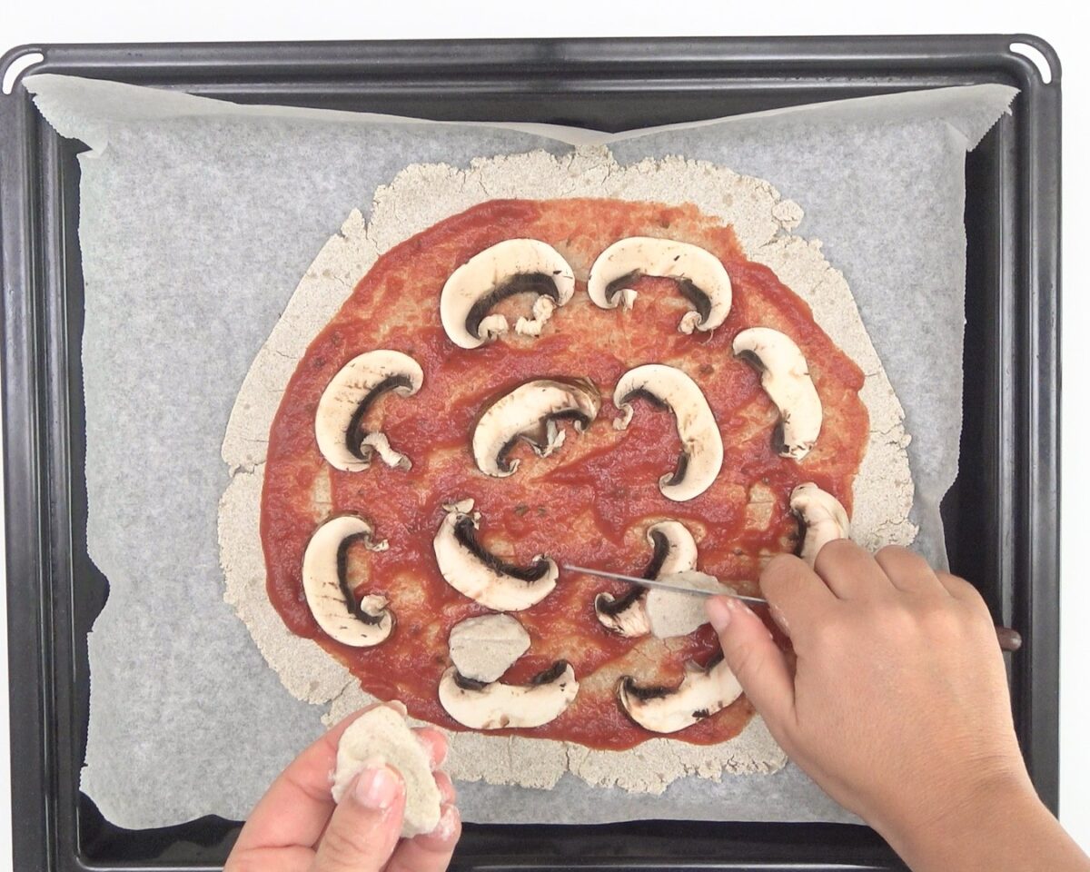 Pizza vegana sin gluten