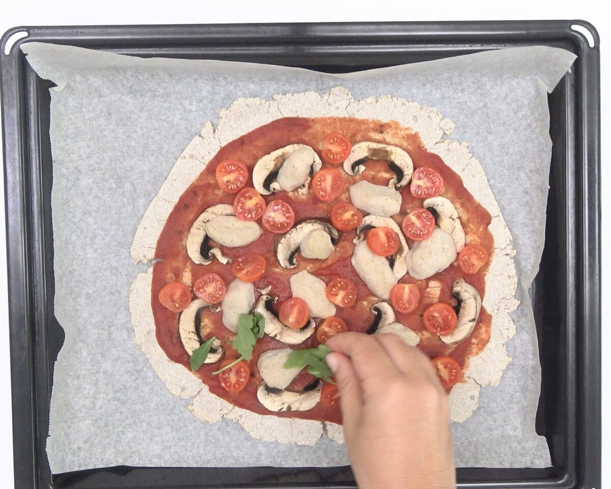 Pizza vegana sin gluten