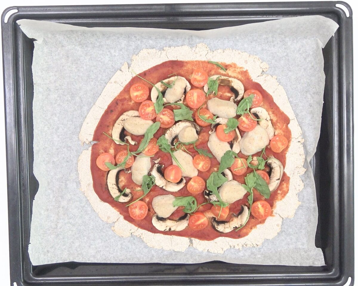 Pizza vegana sin gluten