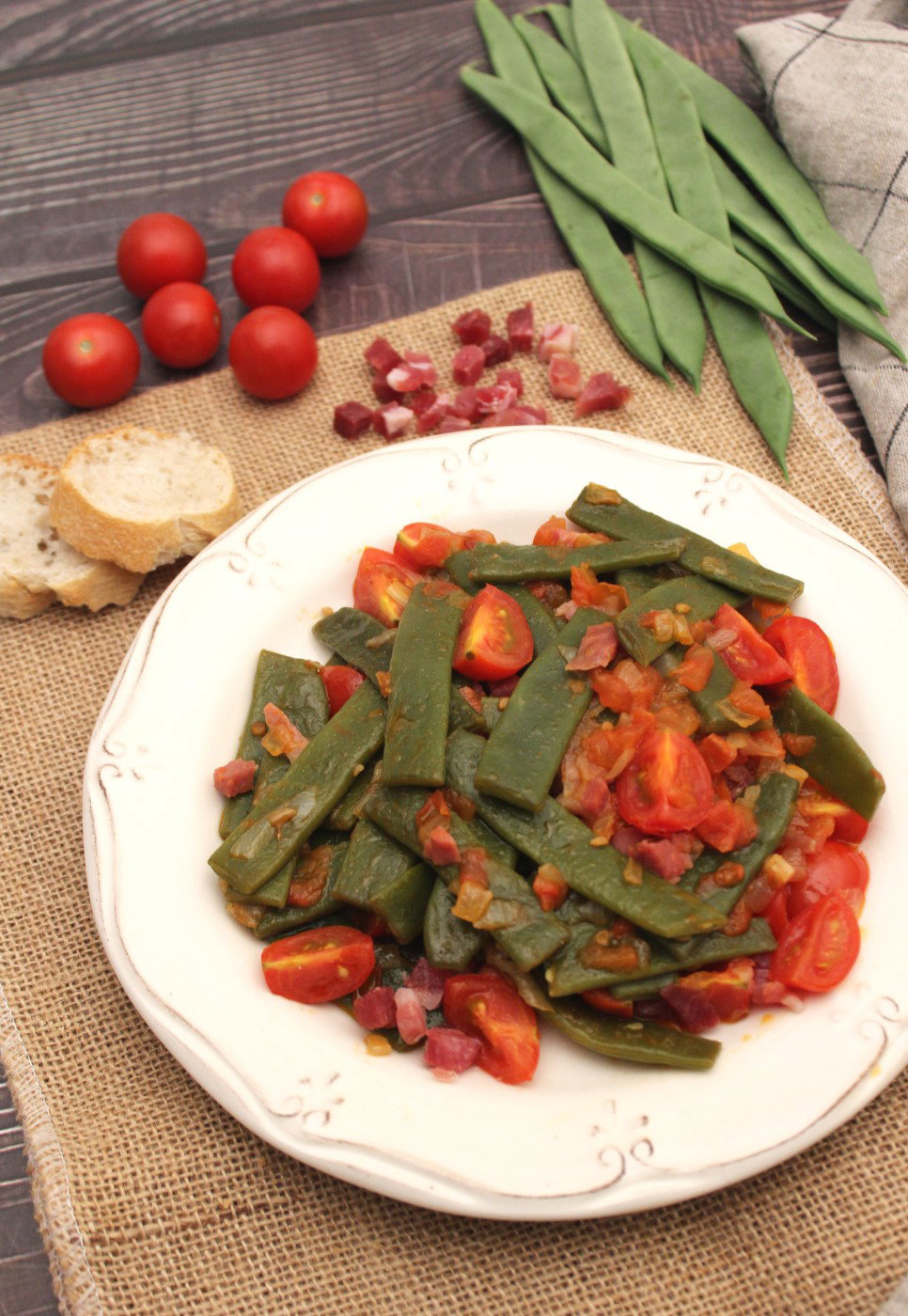 Judías verdes con tomate. Una receta casera y deliciosa