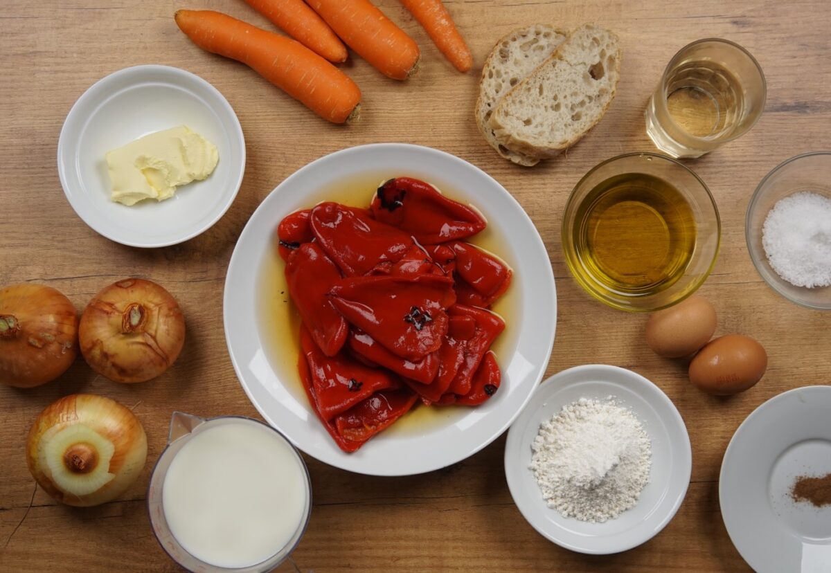 Pimientos rellenos de gambas y bacalao. Una receta deliciosa