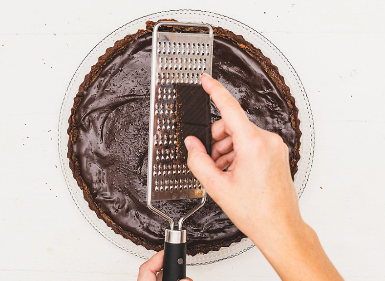 Tarta de calabaza y chocolate con base crujiente
