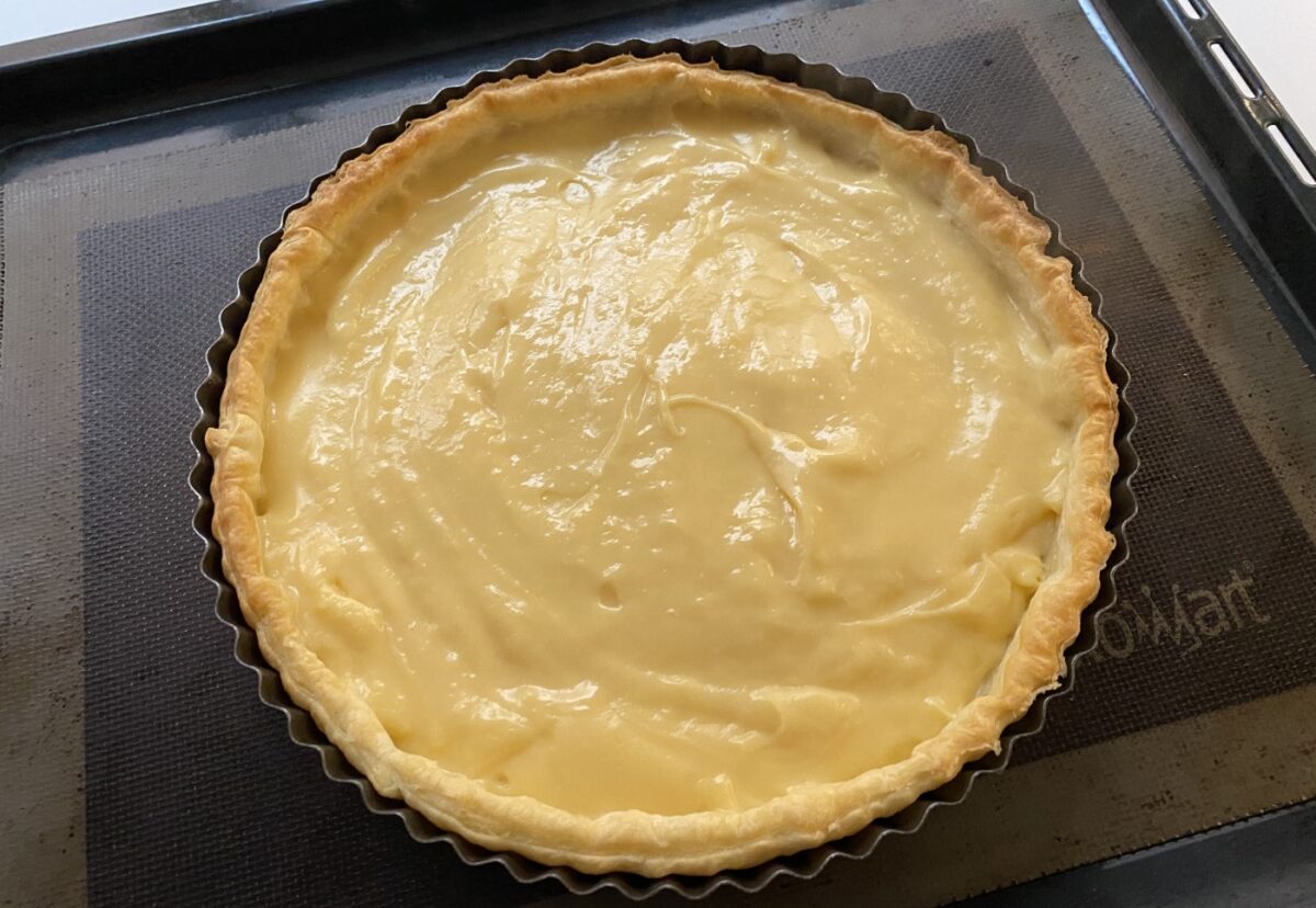 Tarta de manzana con crema pastelera. Una receta paso a paso