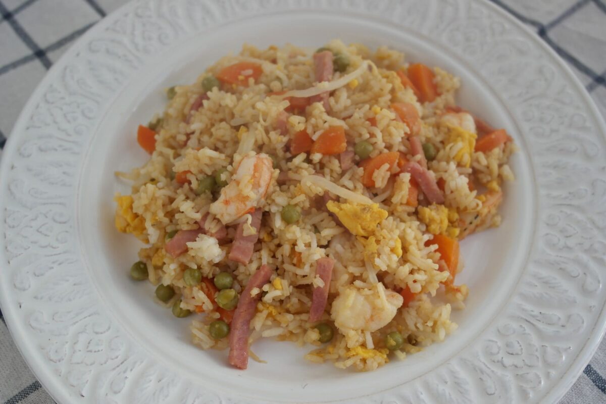 arroz frito paso 17