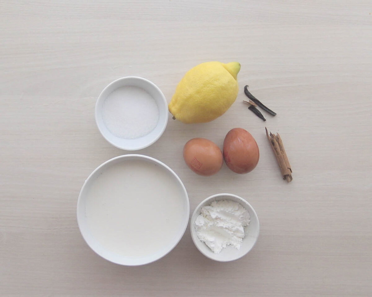 Receta de crema pastelera: ingredientes