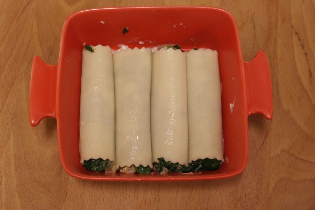 canelones de espinacas paso 16