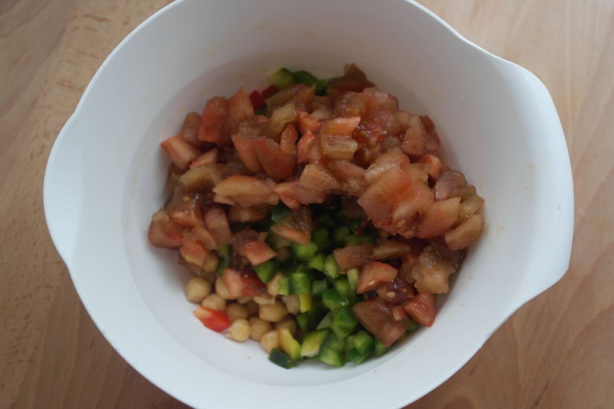 ensalada de garbanzos paso 4