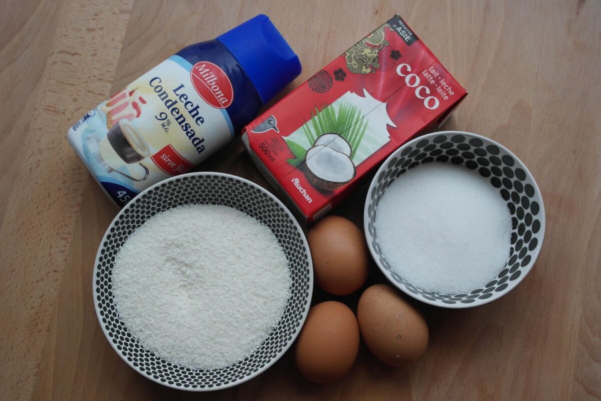 flan de coco paso 1