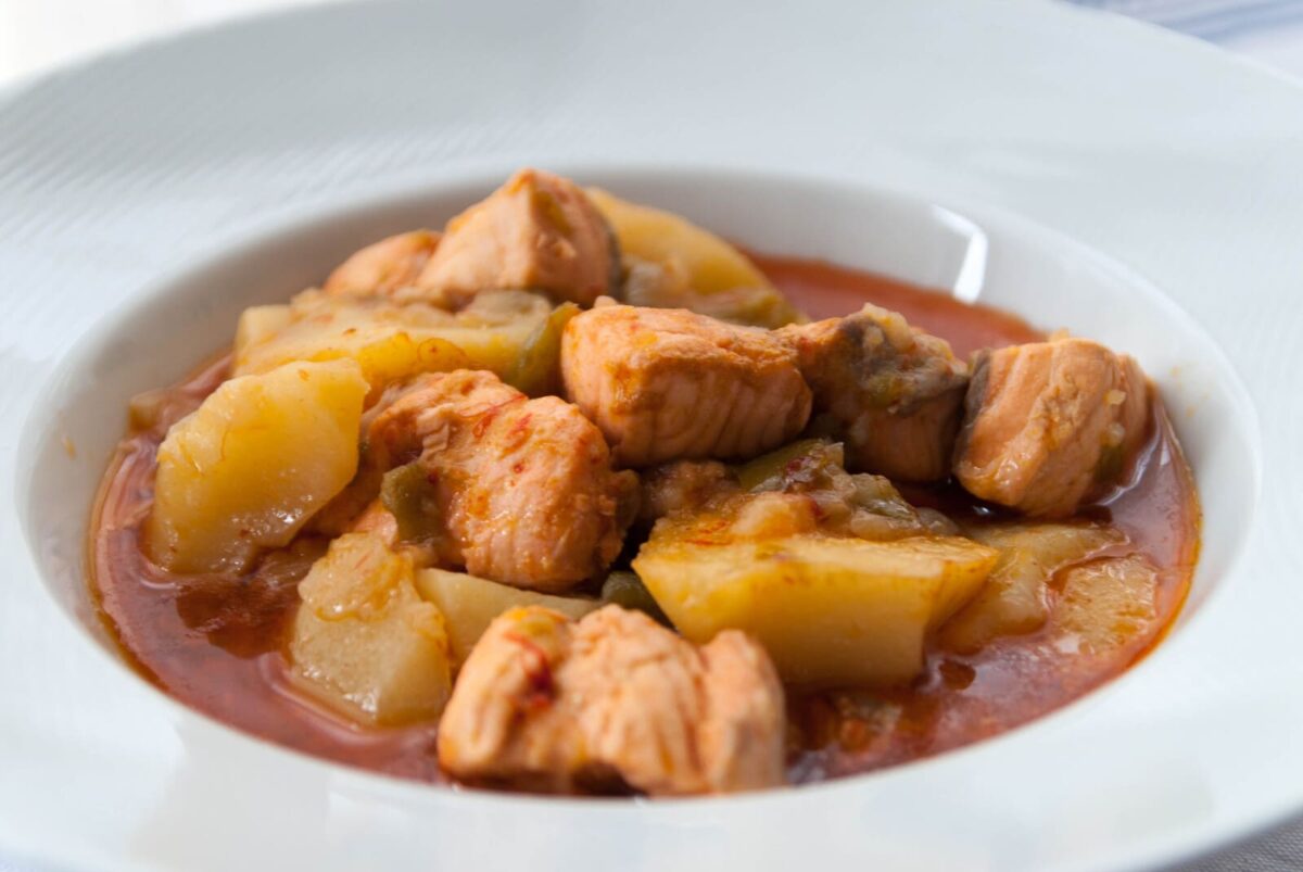 marmitako de salmón paso 20