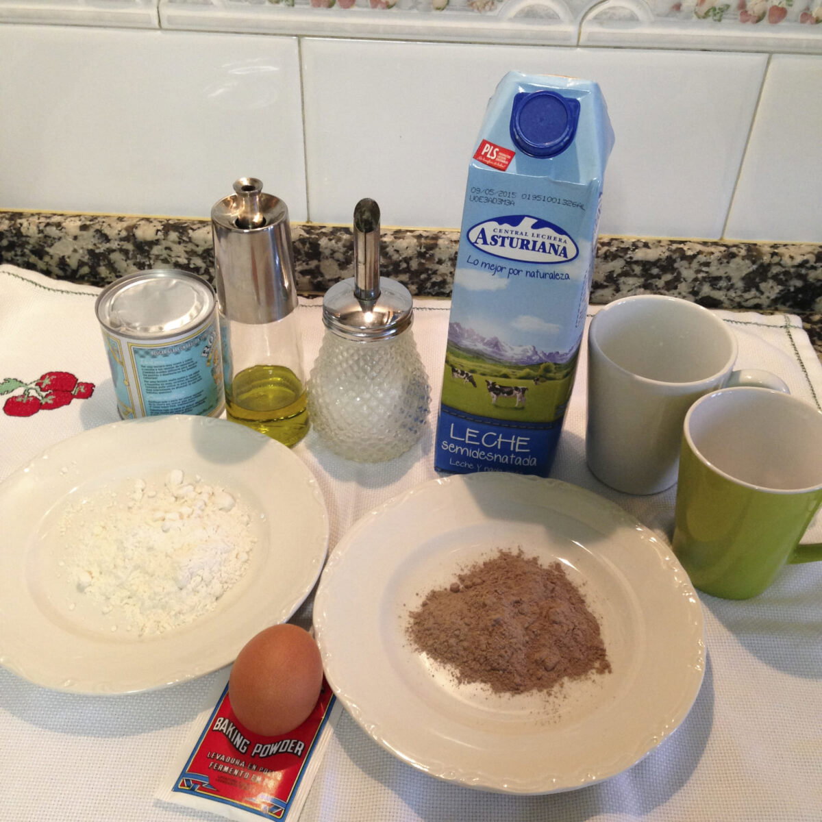 mug cake de chocolate paso 1