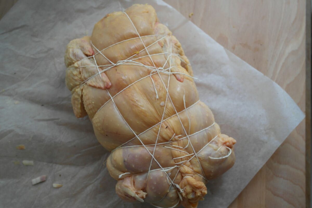 pollo relleno arrollado navidad paso 16