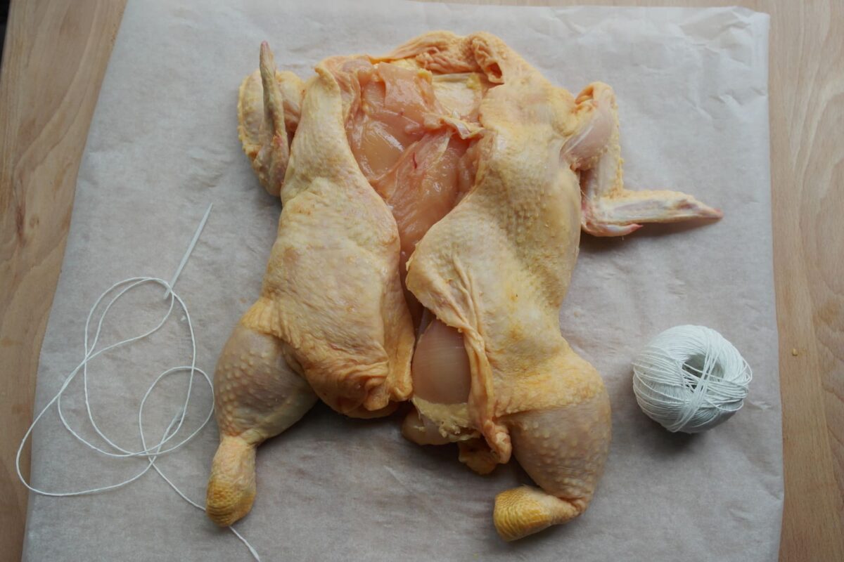 pollo relleno arrollado navidad paso 4