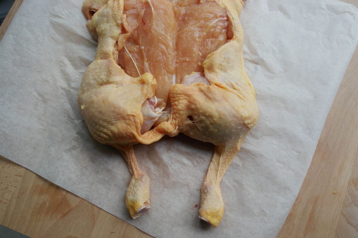 pollo relleno arrollado navidad paso 6