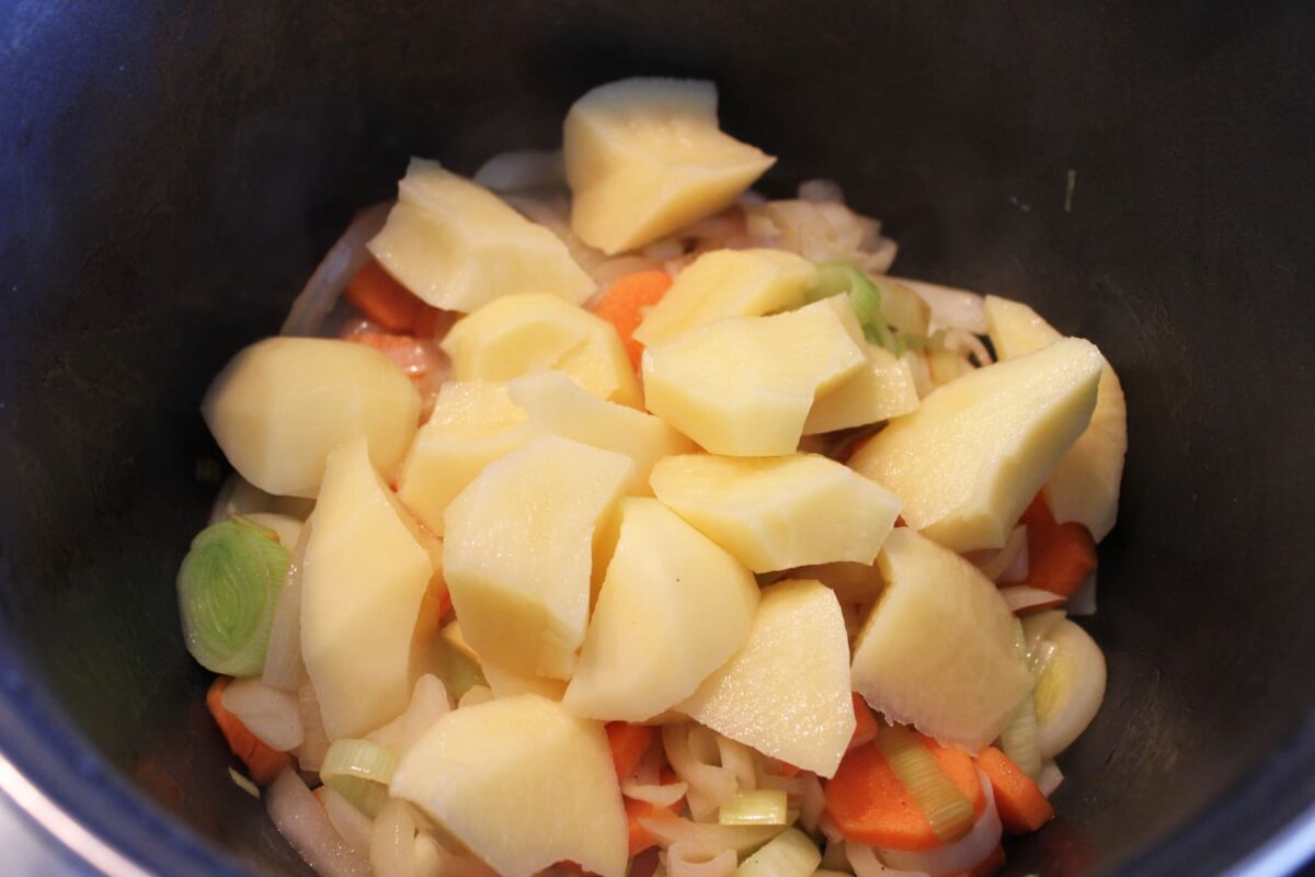 porrusalda con bacalao paso 7