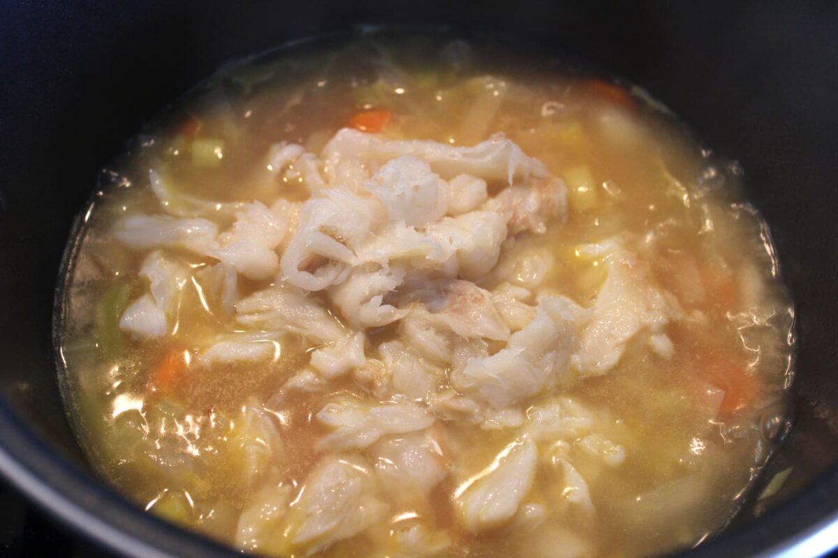 porrusalda con bacalao paso 9
