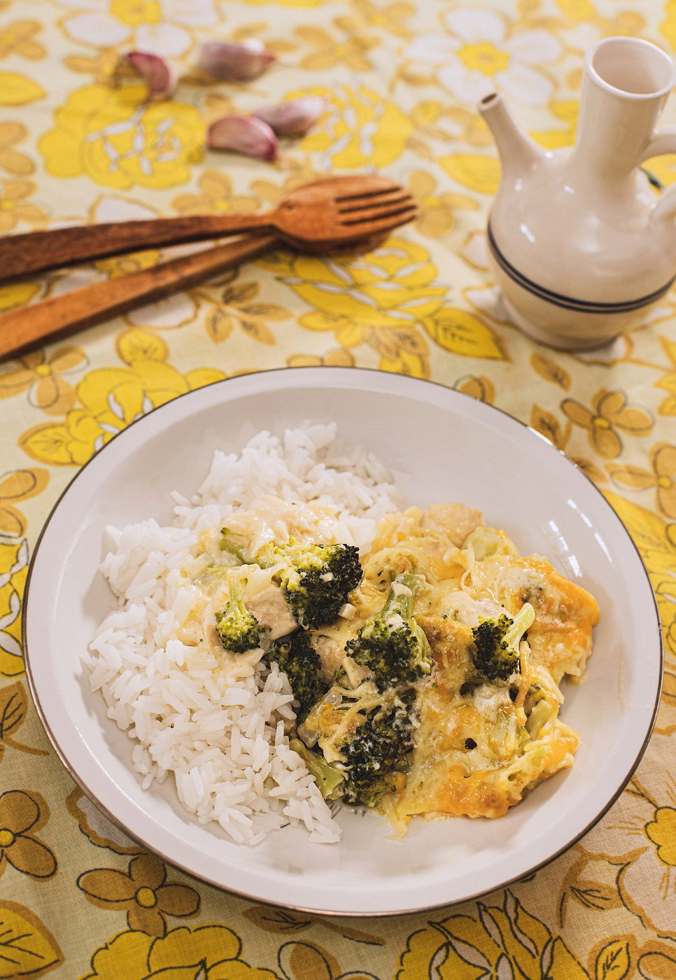 Brócoli gratinado con salsa de queso paso a paso