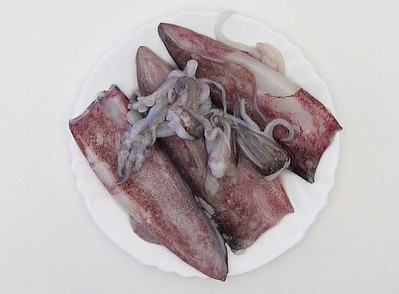 Calamares en su tinta con arroz blanco