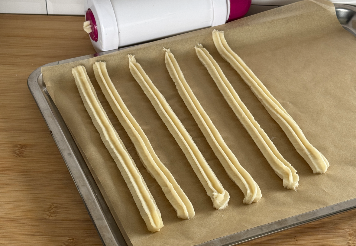 Receta de churros: tiras de masa