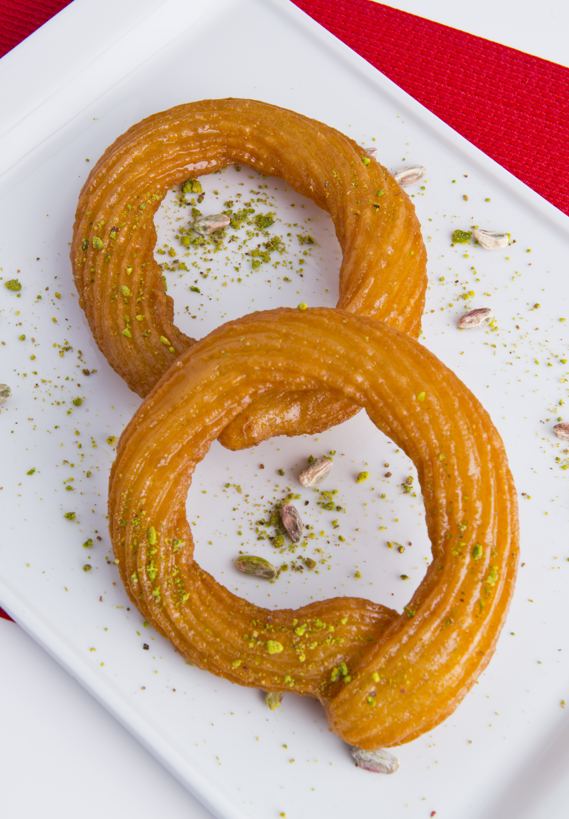 Churros turcos con almíbar o Halka tatlisi