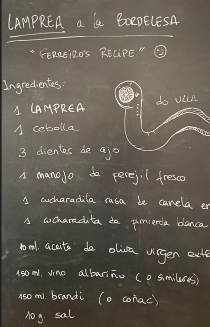 Lamprea a la bordalesa. Receta francesa con aires gallegos