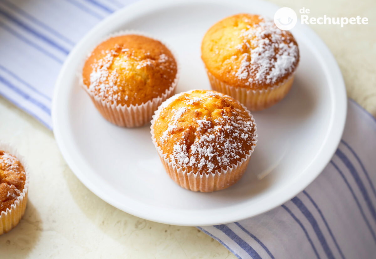 Magdalenas esponjosas sin gluten