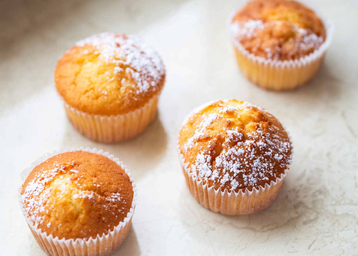 Magdalenas esponjosas sin gluten