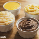 tipos diferentes de crema pastelera incluyendo la tradicional