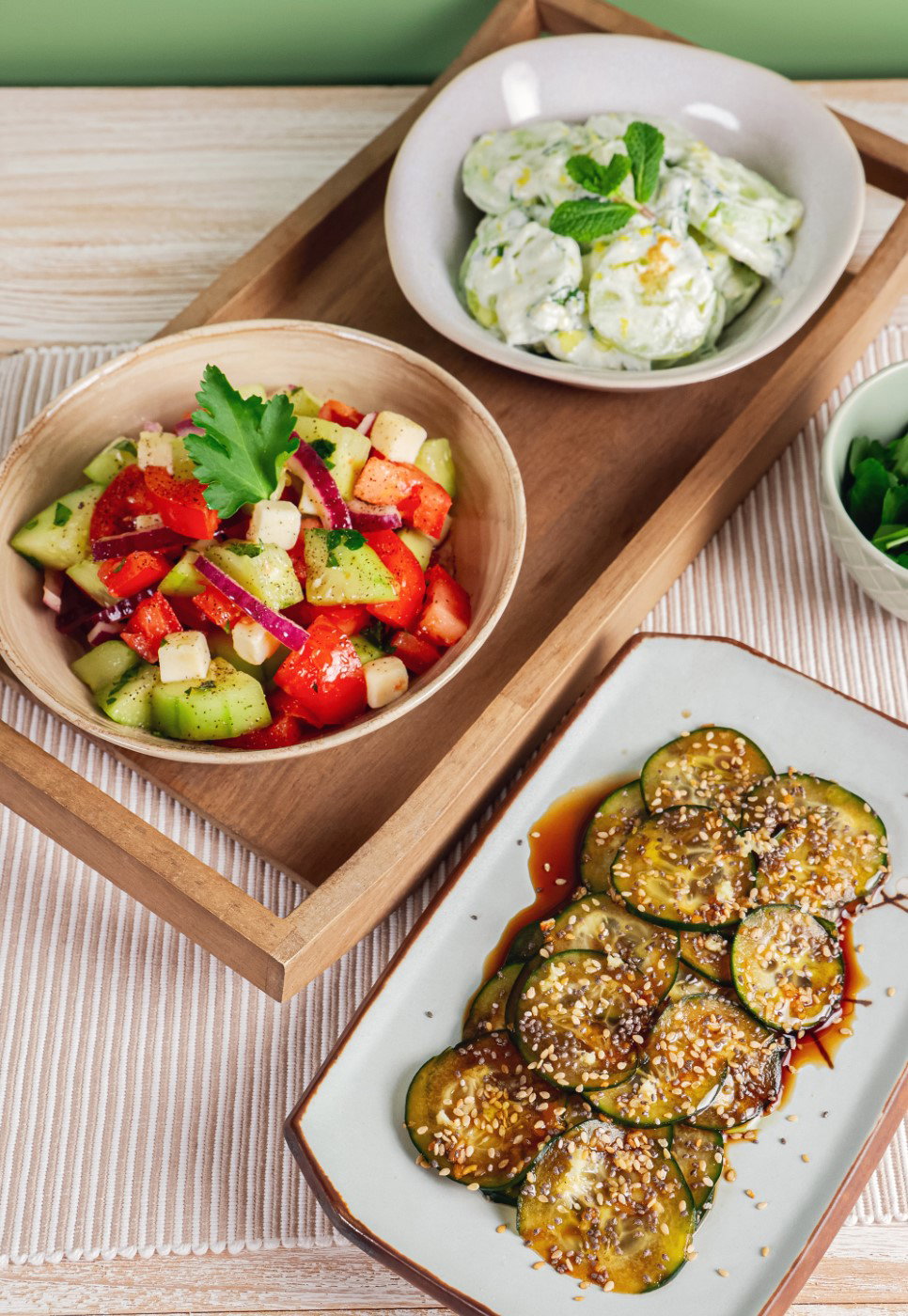 3 deliciosas ensaladas de pepino. Recetas fáciles y saludables