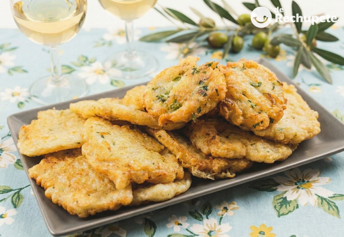 Tortillitas de bacalao al estilo sevillano. Receta andaluza de un aperitivo crujiente muy fácil de preparar