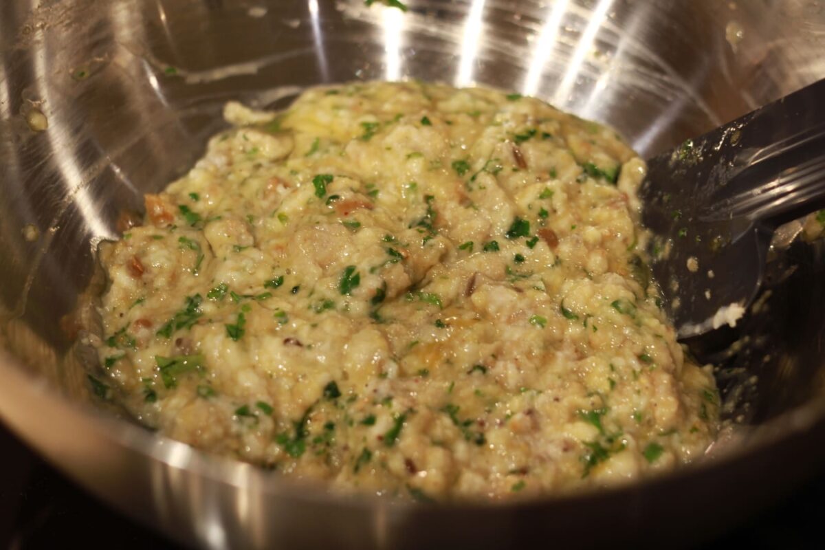 albóndigas bacalao salsa verde paso 9