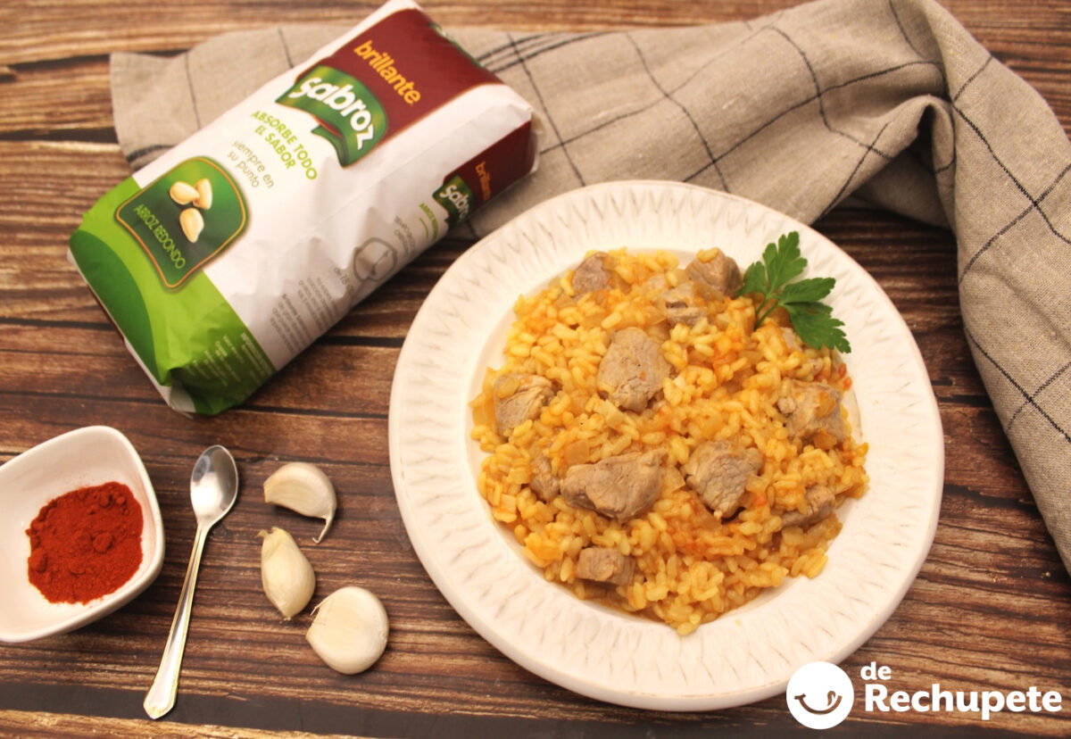 Arroz con solomillo de cerdo. Una receta fácil y deliciosa paso a paso