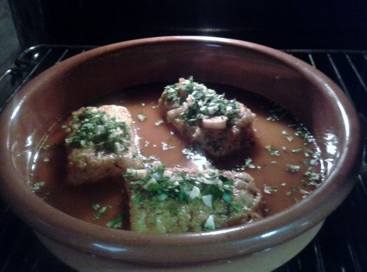 bacalao a llauna paso 16