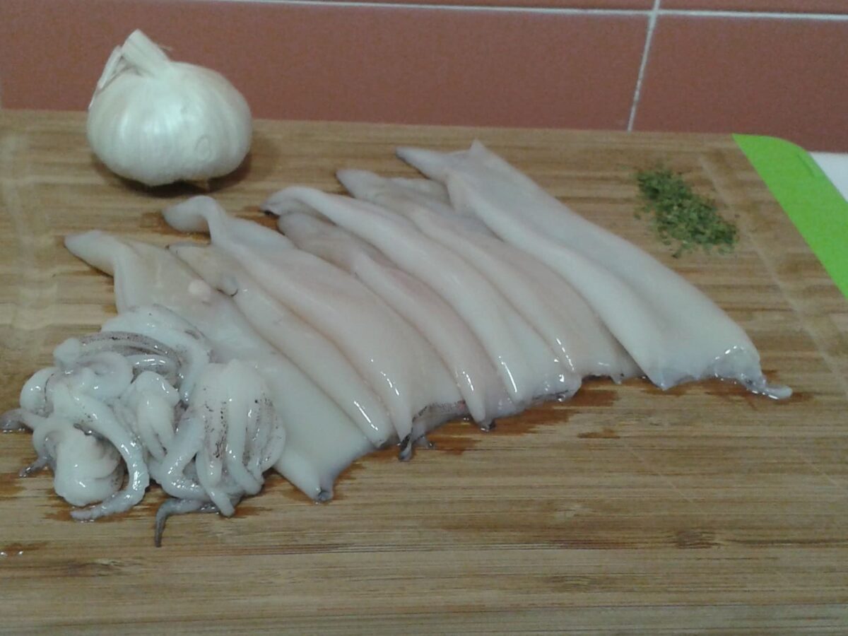 chipirones a la plancha paso 1