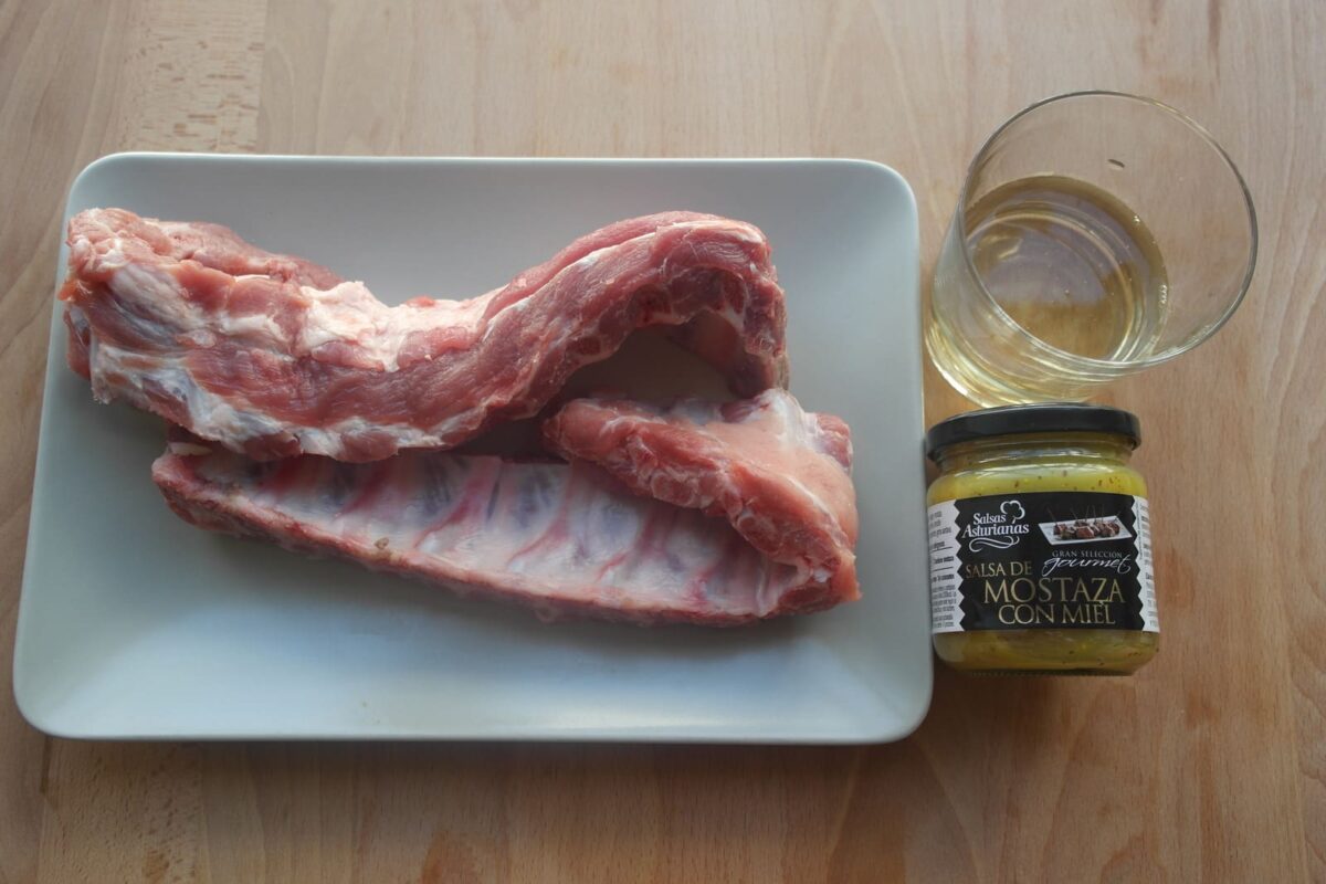 costillas caramelizadas mostaza y miel paso 1