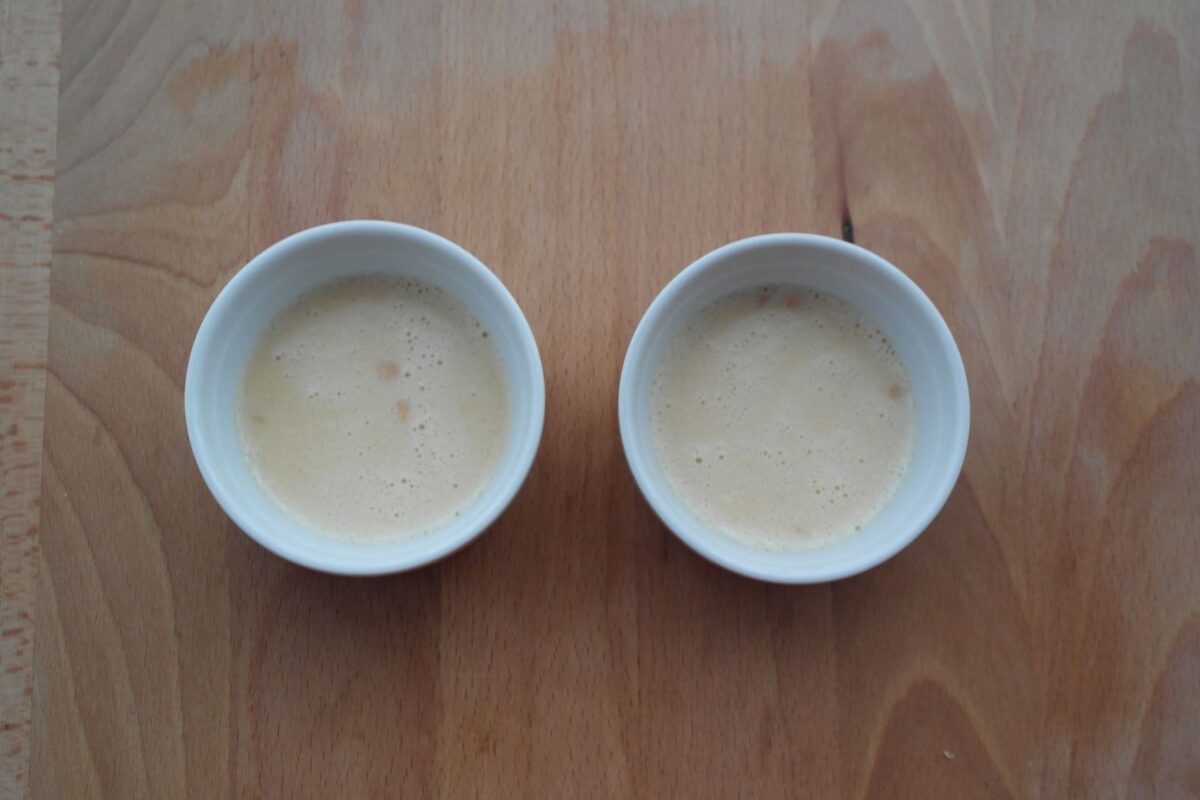 creme brulé de turrón de xixona con arándanos paso 7