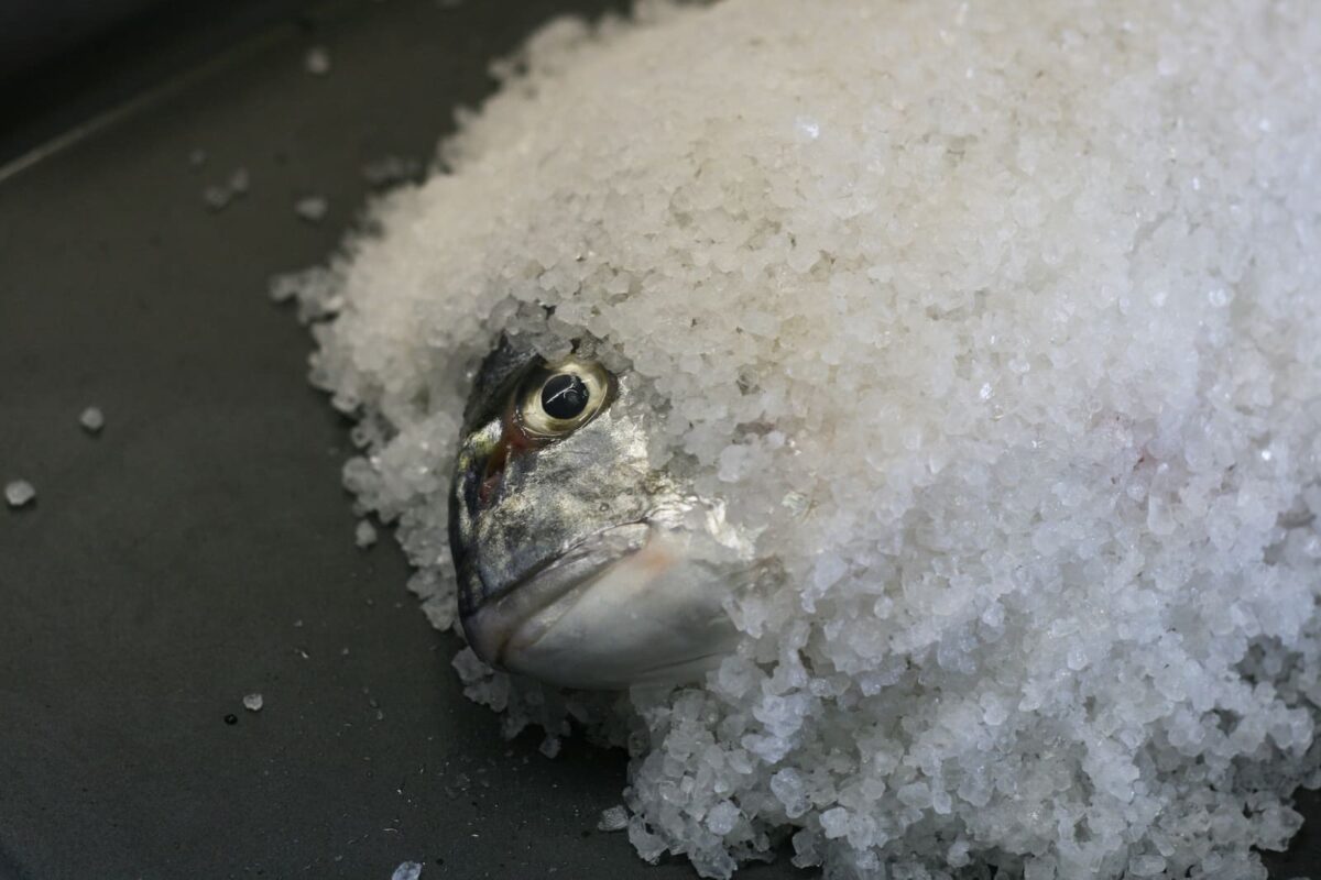 dorada a la sal y al horno paso 6