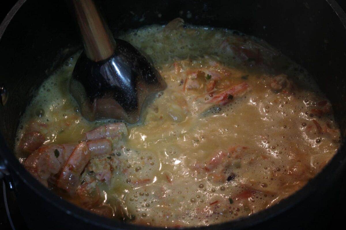 espaguetis con langostinos paso 12