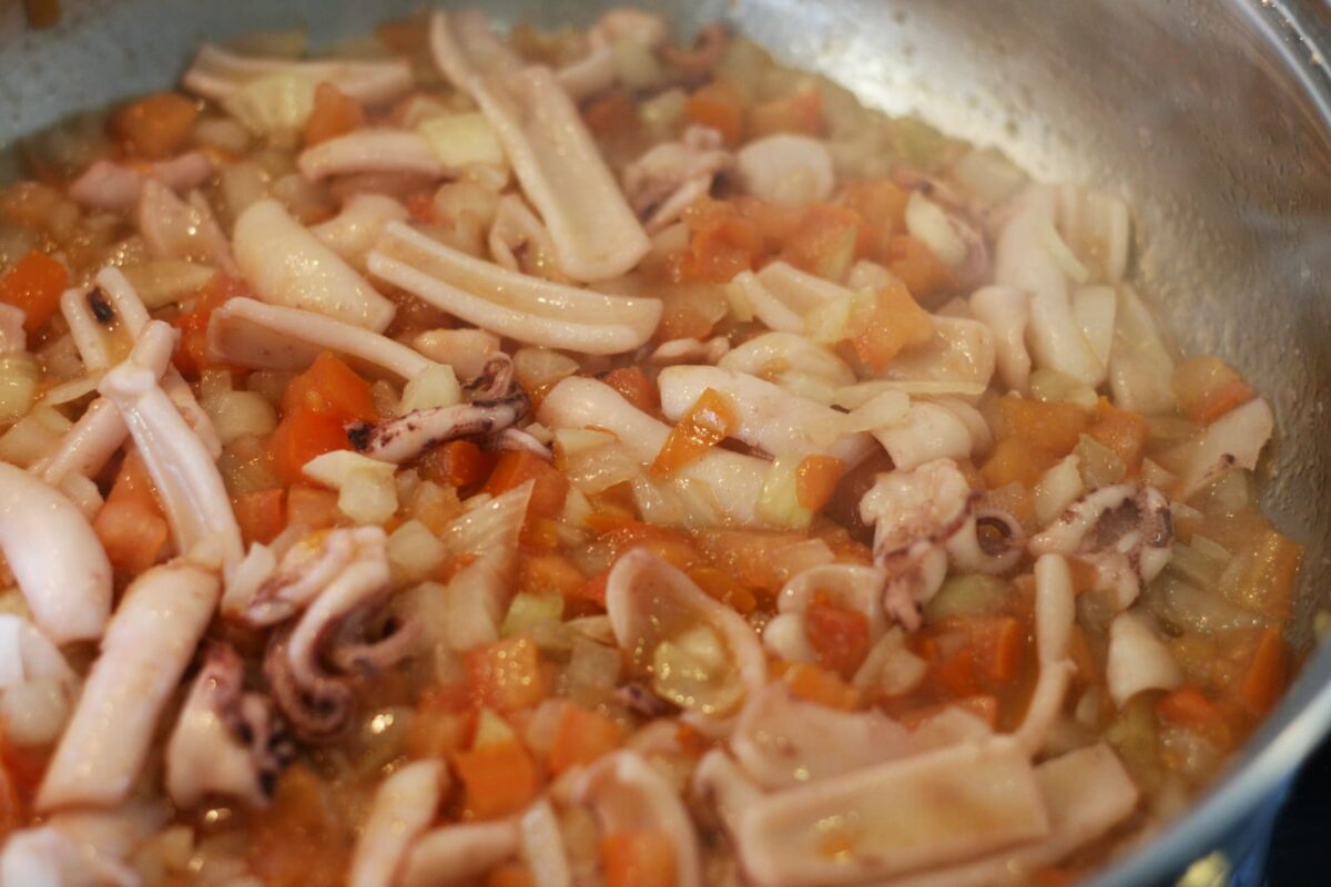 fideos con calamares paso 15