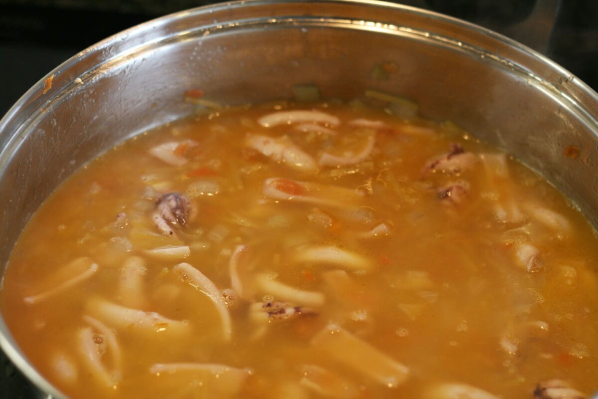 fideos con calamares paso 3