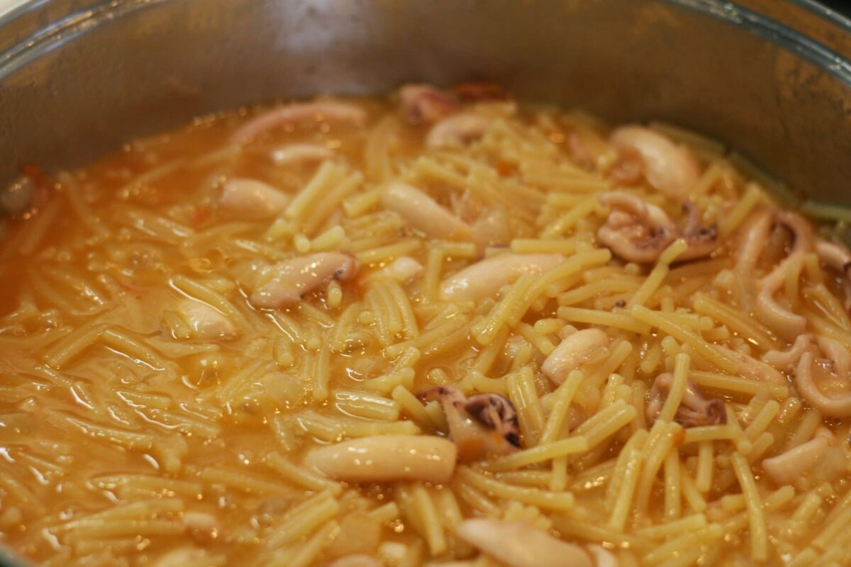 fideos con calamares paso 4