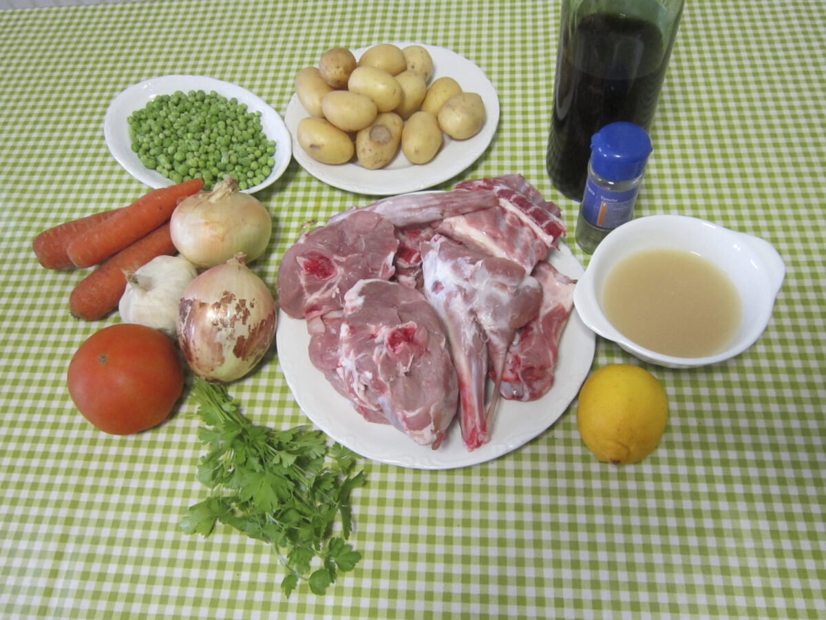 guiso de cordero con patatas paso 1