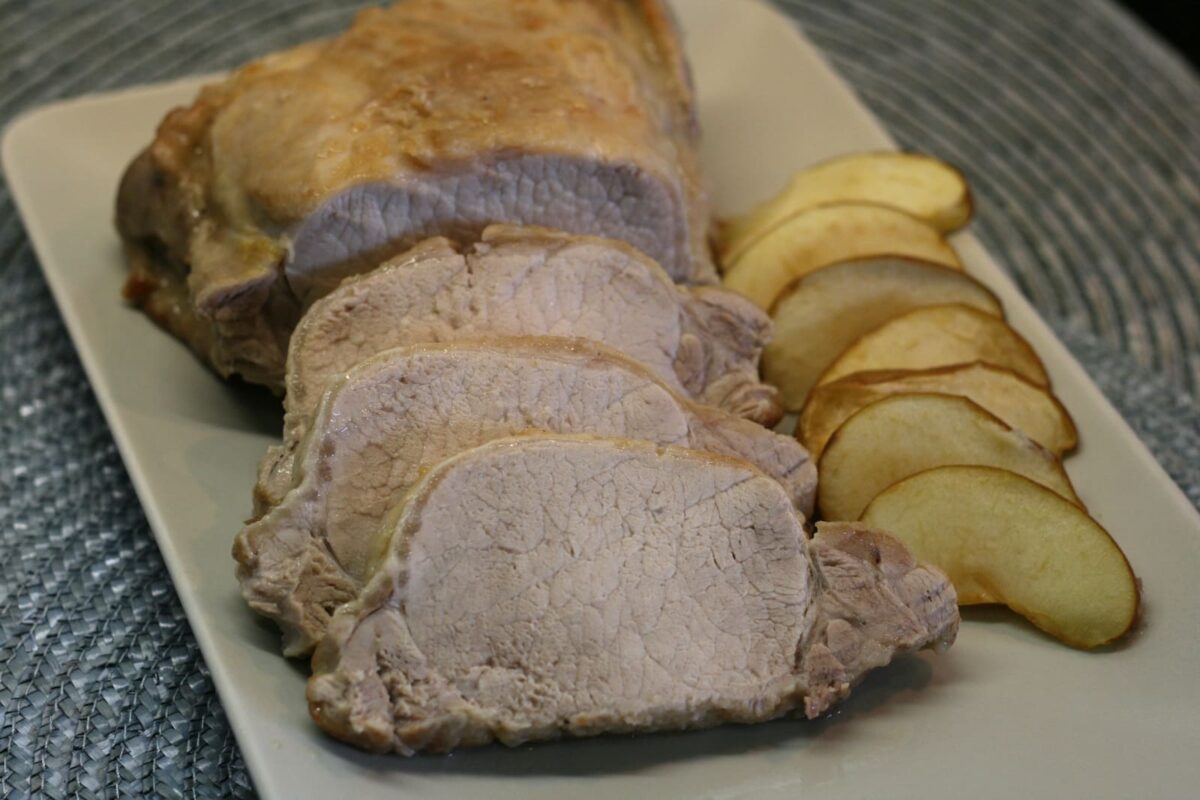 lomo cerdo horno con manzana paso 12