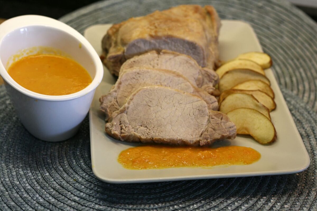 lomo cerdo horno con manzana paso 13