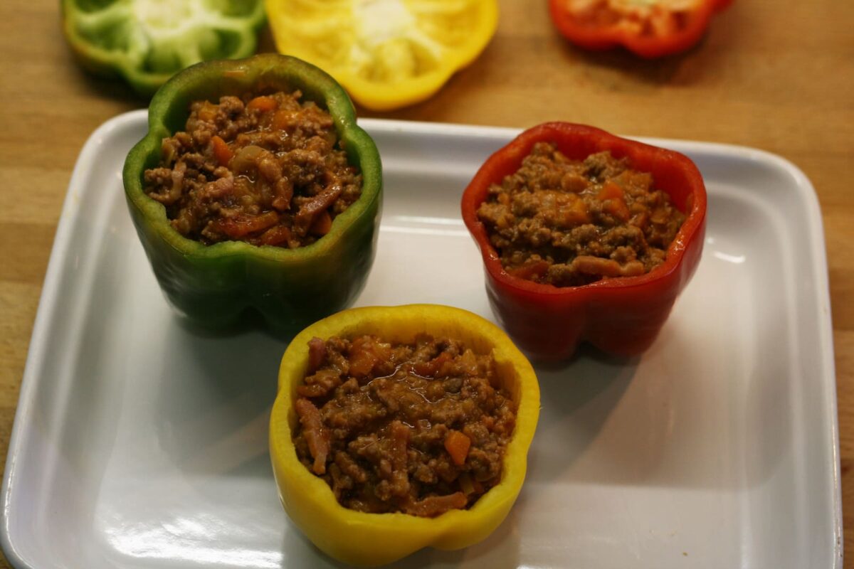 pimientos rellenos al horno paso 15